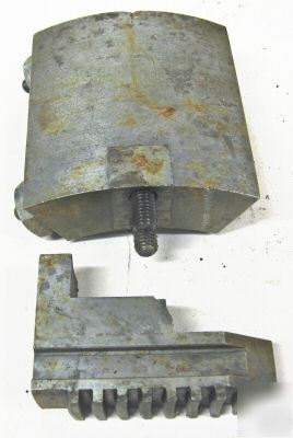 Set of 6 extended jaws for 8 inch buck adjust tru chuck