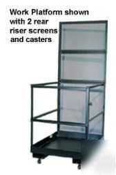 Forklift work platform, expanded metal, lift, riser