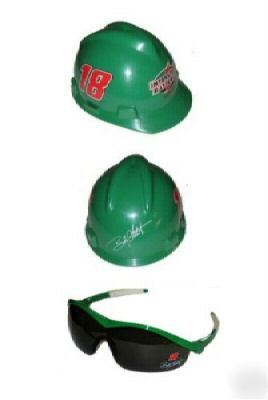 Hard hat & safety glasses nascar bobby labonte