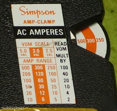 Simpson amp clamp model 150 clamp-on ac ammeter nice 