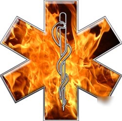 Emt ems mfr medic decal reflective 4