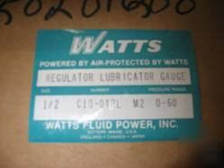New 2 watts 1/2 regulator and lubricator w/0-60 gauge