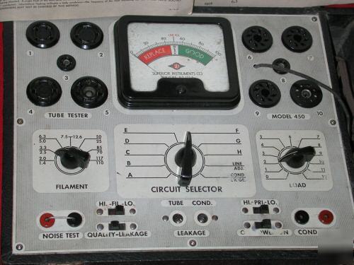 Superior 450A 2A3 6V6 6L6 80 45 tube tester