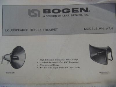 Bogen wah loudspeaker reflex trumpet 