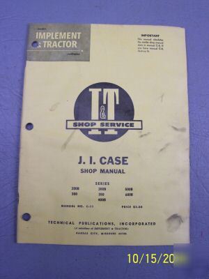 International harvester shop manual tractor implement