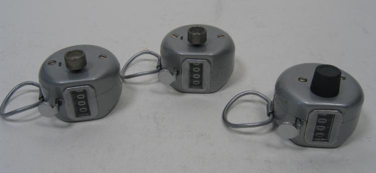 Lot 3 veeder 4 digit hand attendance tally golf counter