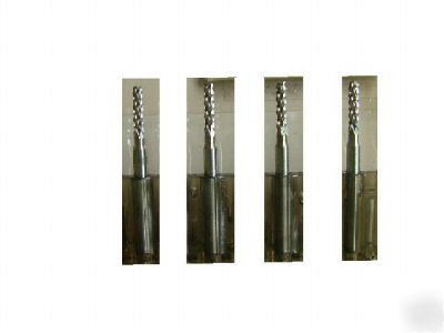  tungsten carbide micro routers / endmills -- 4 sizes 