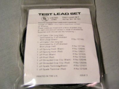 4MM test lead kit in plastic wallet for meters bnip