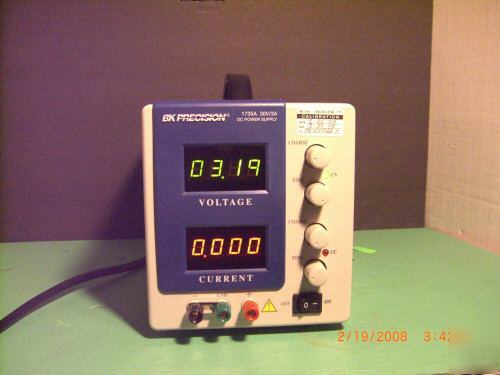 Bk precision 1735A 30V/3A dc power supply -- calibrated