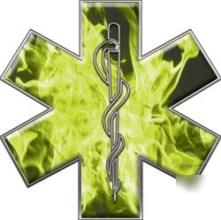 Emt ems mfr medic decal reflective 6