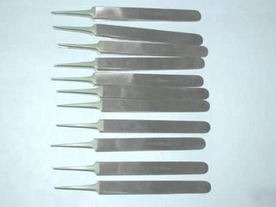 Lot of 11 clauss fiber splinter removal tweezers FS500