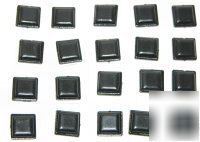 20PK- black square rubber feet (BS20)