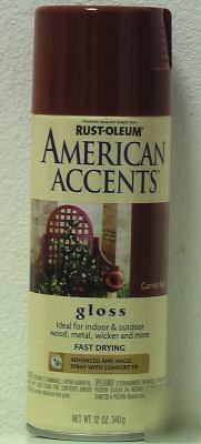 6 cans of americanaccents gloss spray paint-garnet red 