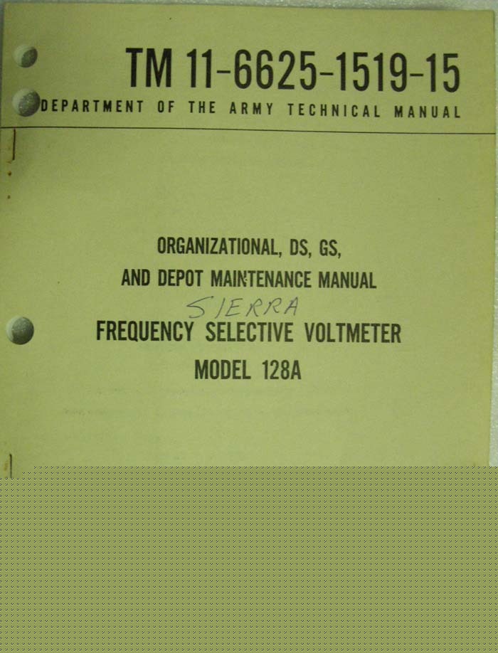 Sierra electronics 128A manual