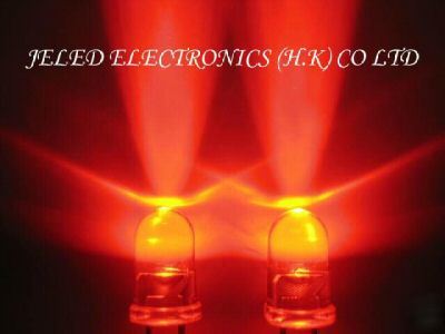 New 30X 5MM super bright red led lamp 15,000MCD f/ship