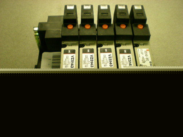 Smc 5 valve block with VZ5143 and 5143--5FZ valves