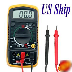 Digital multimeter voltmeter ammeter ohmmeter lcd us