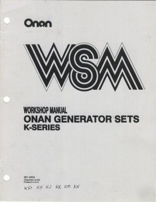 Onan kp kh kj kk km kn workshop genset manual 981-0504