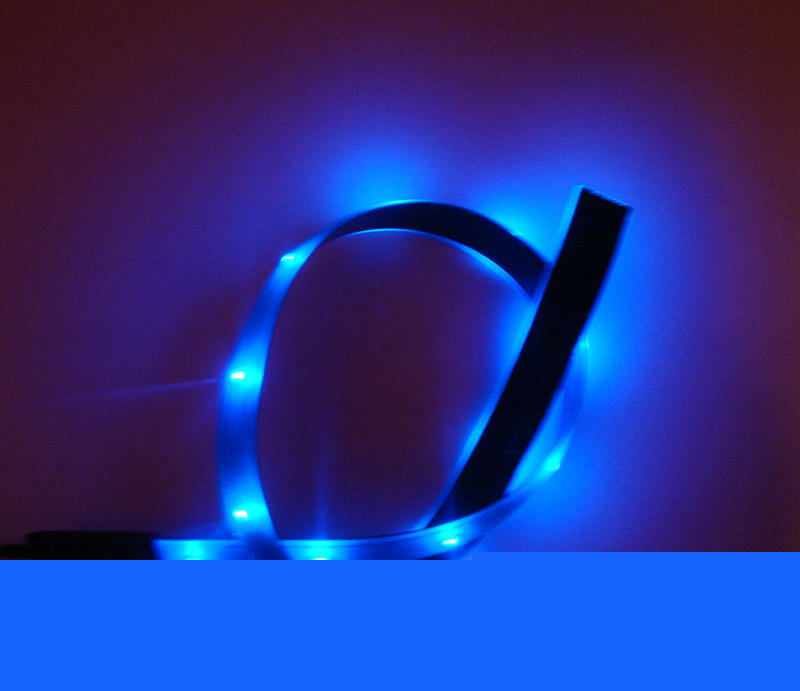 12V 30CM waterproof FLEXIBLE15P blue 0603 smd led strip