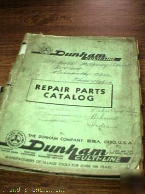2-dunham culti-lane repair parts catalog no 