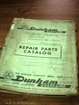 2-dunham culti-lane repair parts catalog no 