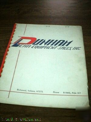 2-dunham culti-lane repair parts catalog no 