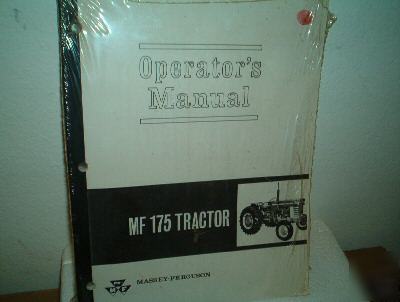 Massey ferguson 175 operators manual continental gas