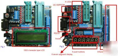 Pic 16F87X development board kit with chips