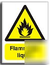 Flammable liquid sign-adh.vinyl-300X400MM(wa-006-am)