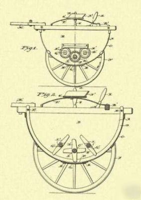 Manure spreader 1888 us patent art PRINT_G003