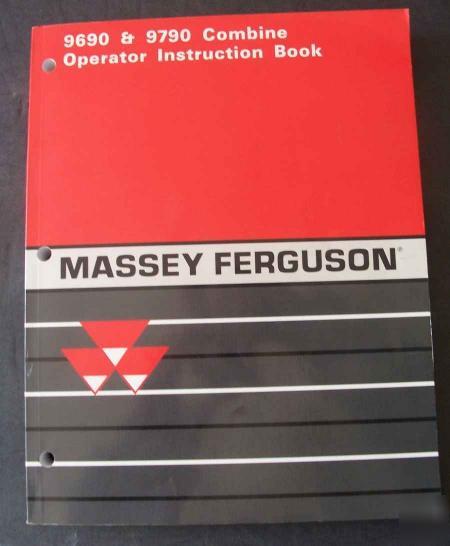 Massey ferguson 9690 9790 combine operators manual