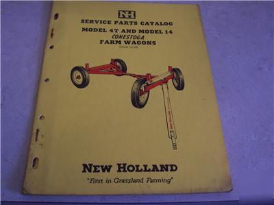 New 1960 holland 4T 14 farm wagon service parts catalog