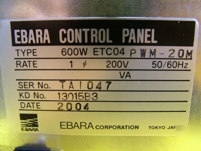 New ebara vacuum turbopump controller ET600W 