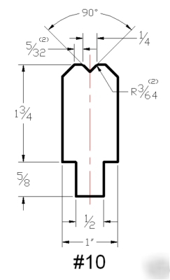Press brake die tooling die #10X 27