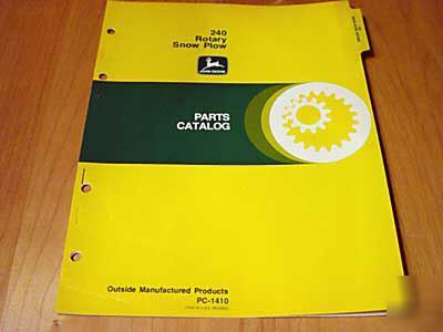 John deere 240 snow plow parts manual catalog jd oem