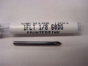 Usa single flt carbide countersink-1/8