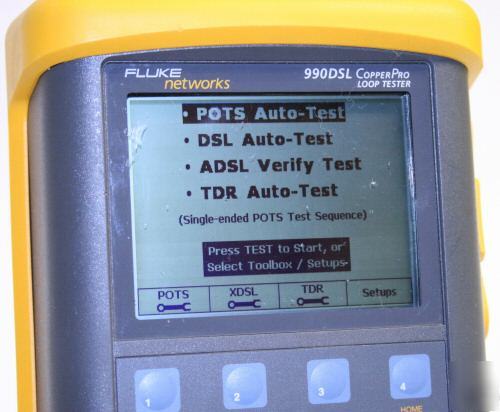  fluke 990 dsl copper pro loop tester wideband tdr