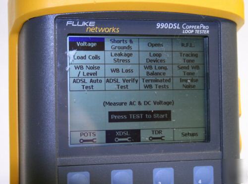  fluke 990 dsl copper pro loop tester wideband tdr