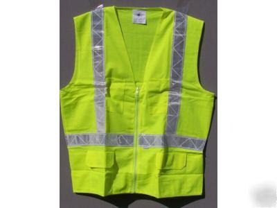 36 ea class ii 2 ansi osha traffic safety vest lime 5X