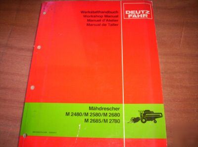 Deutz-fahr combine harvester M2000 series manual
