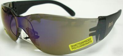 Rider smoked mirrored lens global vision safety glasses