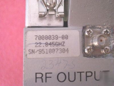 Microwave waveguide receiver rf if freq. 22.845GHZ ant.