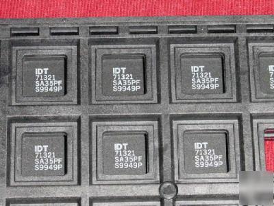 10 pcs. idt# IDT71321SA35PF, 2KX8 dual port mstr w/int