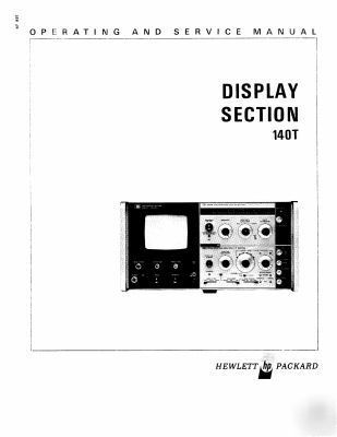 Agilent hp 140T operation & service manual