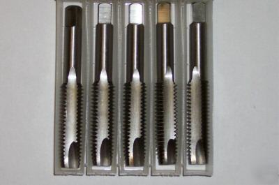 New 5-pack hss spiral point plug taps 3 flute 7/16-18