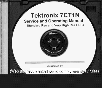 Tek tektronix 7CT1N curve tracer service manual +extras