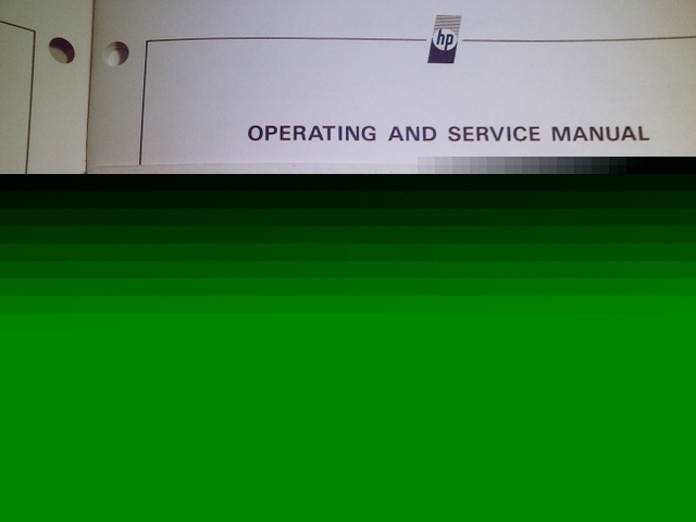 Hp 118/4918A ultrasonic translator detectors o/s manual