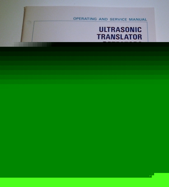 Hp 118/4918A ultrasonic translator detectors o/s manual