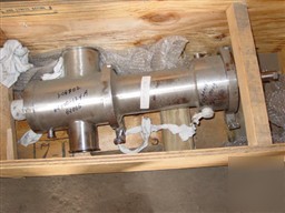 Used: stainless steel air actuated valve.