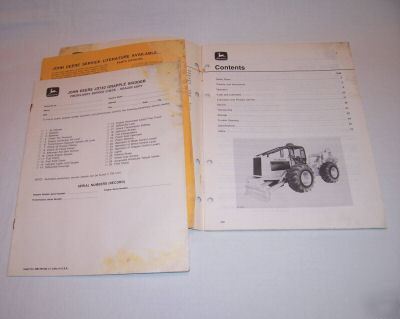 John deere JD740 grapple skidder operatorâ€™s manual